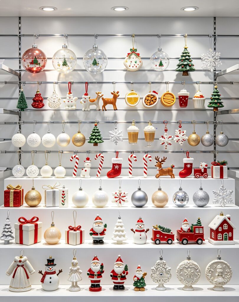 Custom Christmas hanging decoration collection in different designs and materials