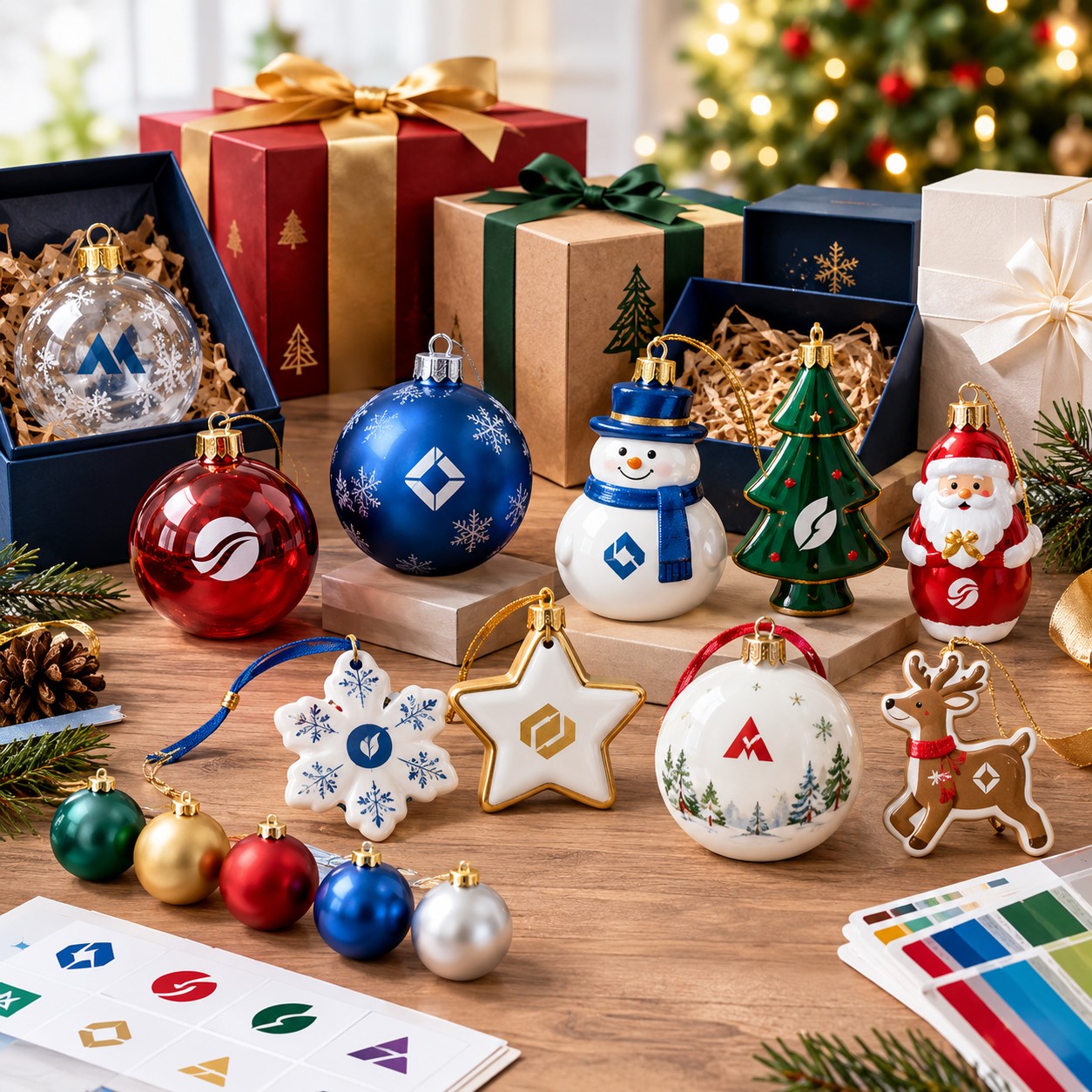 Custom corporate Christmas ornaments for business projects
