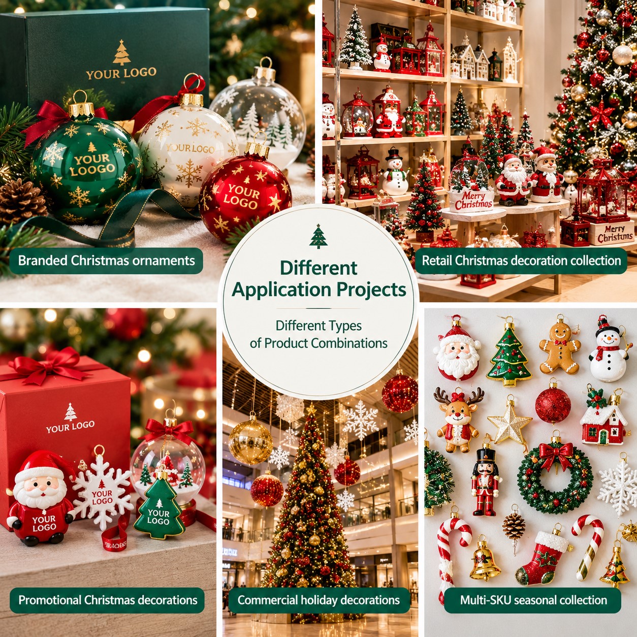 Bulk custom Christmas decorations for B2B seasonal projects