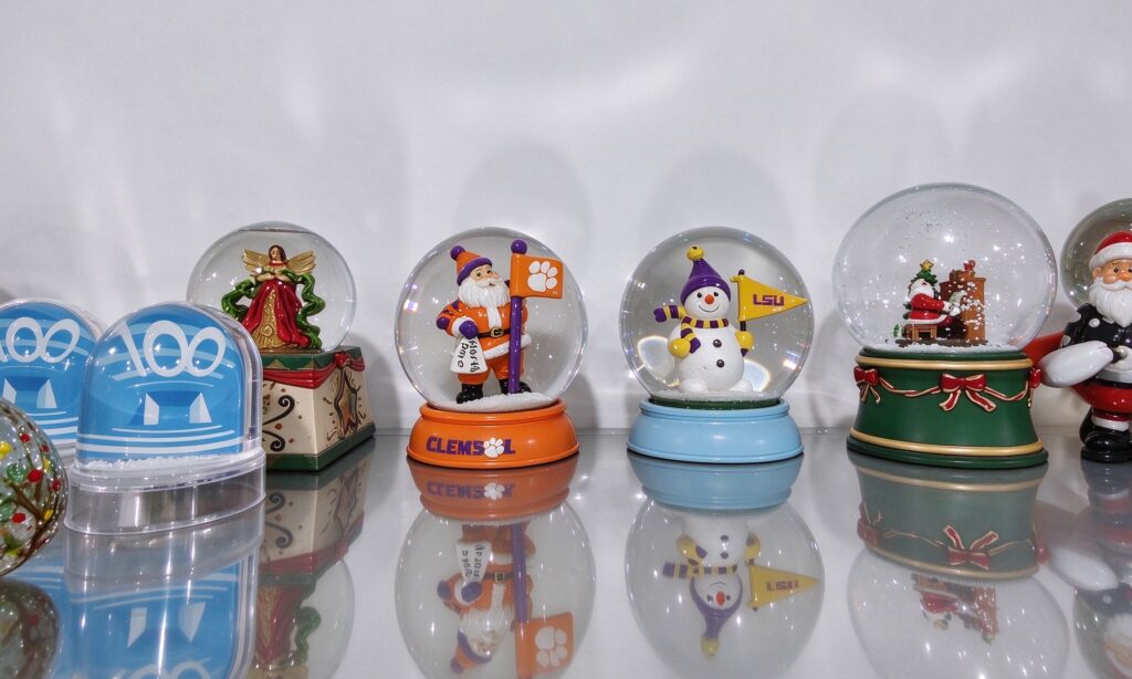 Custom plastic ornaments for Christmas, Halloween, and Easter